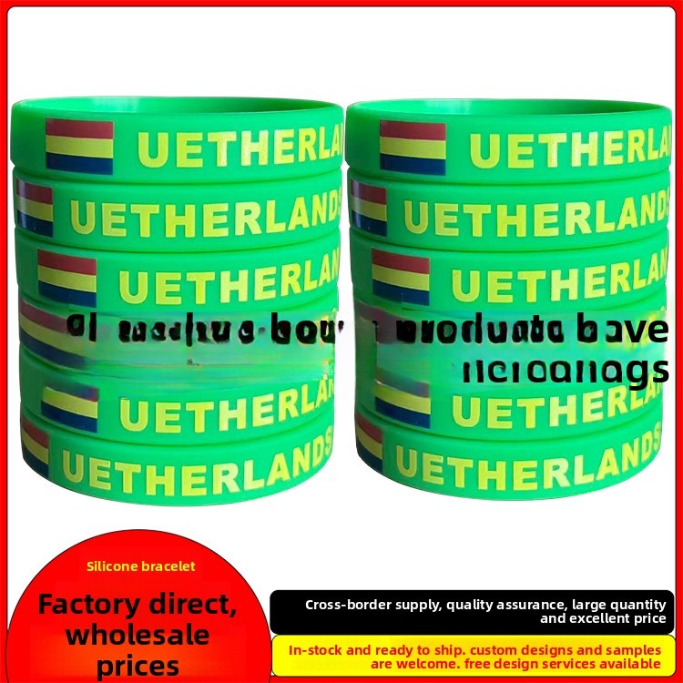 Silicone Bracelet 2026 USA Canada Mexico Football World Cup Bracelet Brazil Portugal Mexico Flag Bracelet