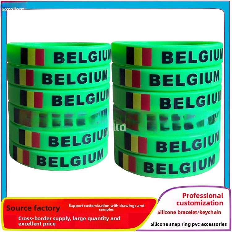 Silicone Bracelet 2026 USA Canada Mexico Football World Cup Bracelet Brazil Portugal Mexico Flag Bracelet