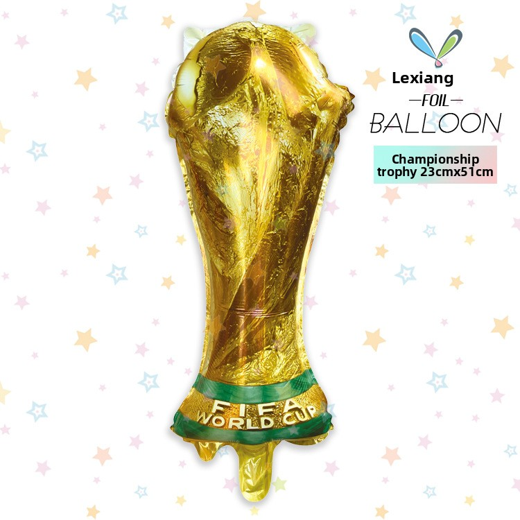 MECRLA New Cross-Border 2026 World Cup Balloon Trophy Shape Decoration Jersey Balloon European Cup