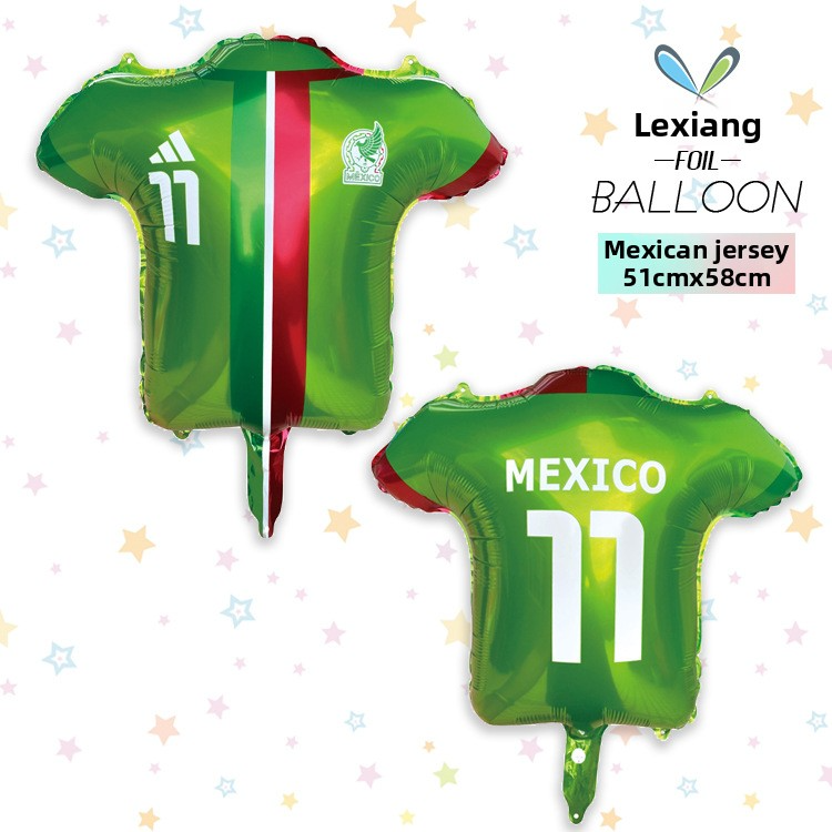 MECRLA New Cross-Border 2026 World Cup Balloon Trophy Shape Decoration Jersey Balloon European Cup