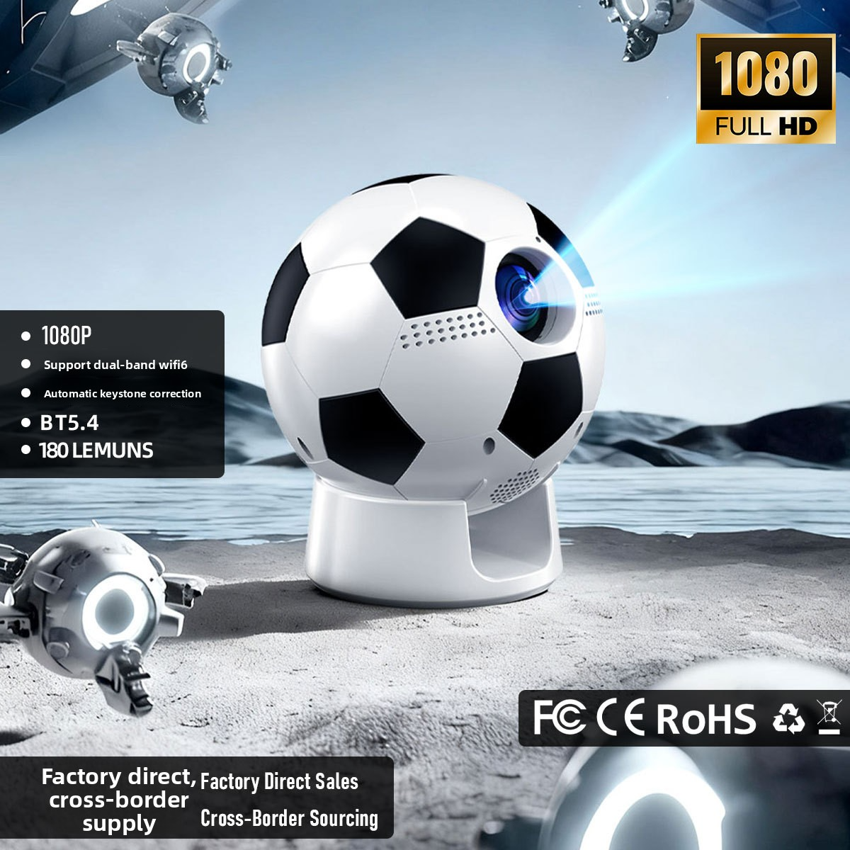 Cross-Border Z18 Projector Football HD Home Theater Portable Mini Projector World Cup Fan Gathering