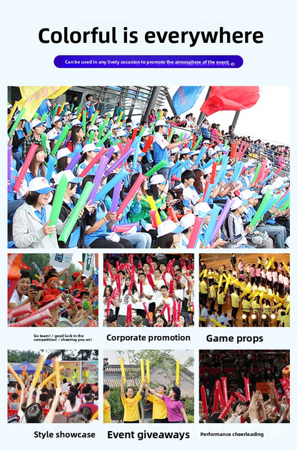 Cheer Stick, Support Stick, Balloon Stick, Inflatable Stick, Cheering Stick, Atmosphere Stick, Atmosphere Props, Inflatable Cheer Stick, Customizable