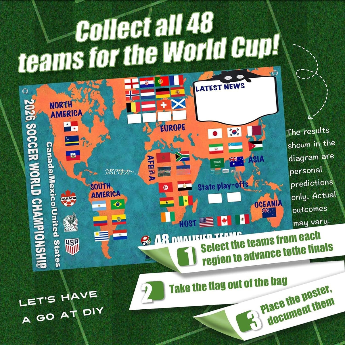 2026 World Cup Football Team Flag 2026 World Cup Schedule Poster Atmosphere Props