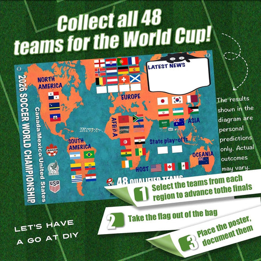 2026 World Cup Football Team Flag 2026 World Cup Schedule Poster Atmosphere Props