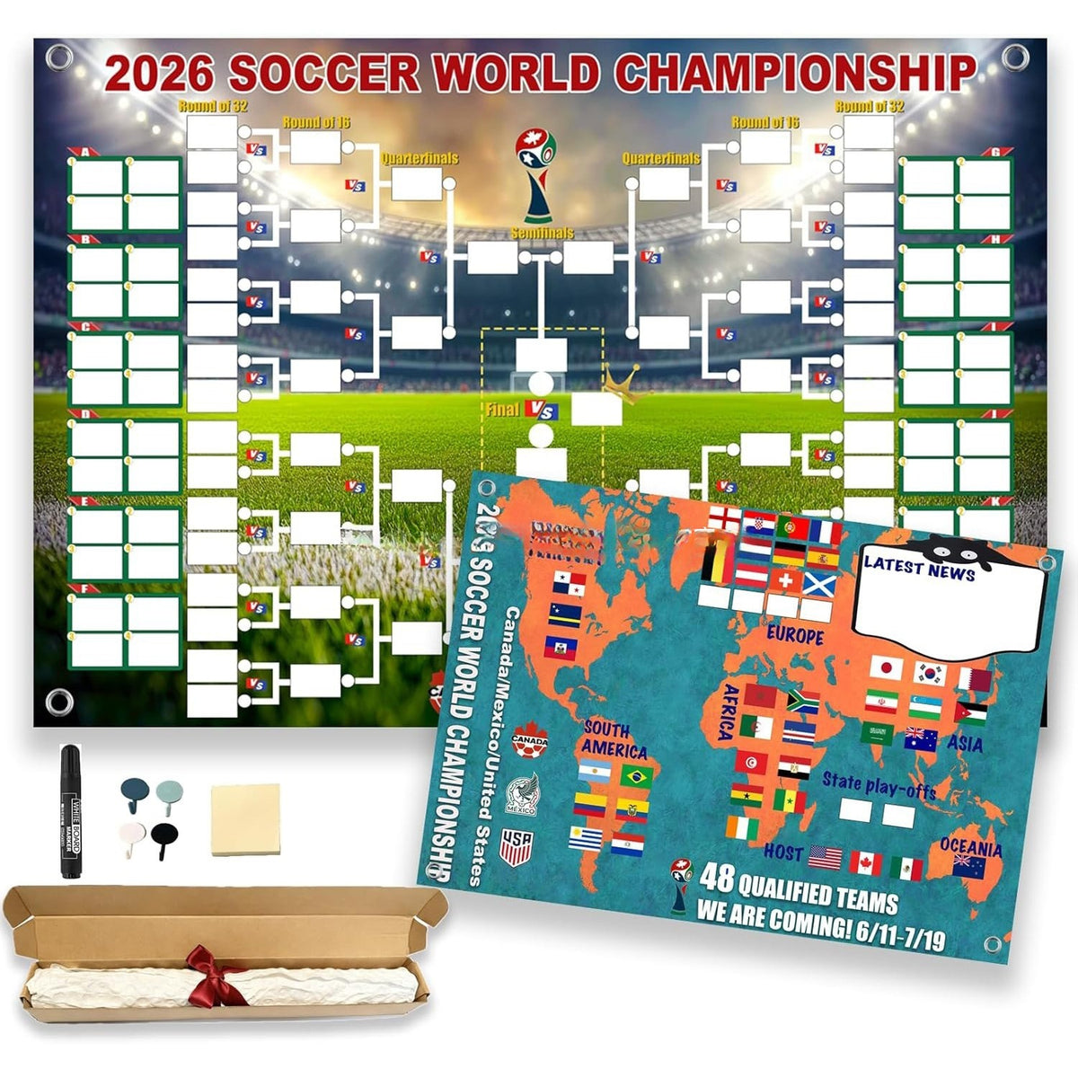 2026 World Cup Football Team Flag 2026 World Cup Schedule Poster Atmosphere Props