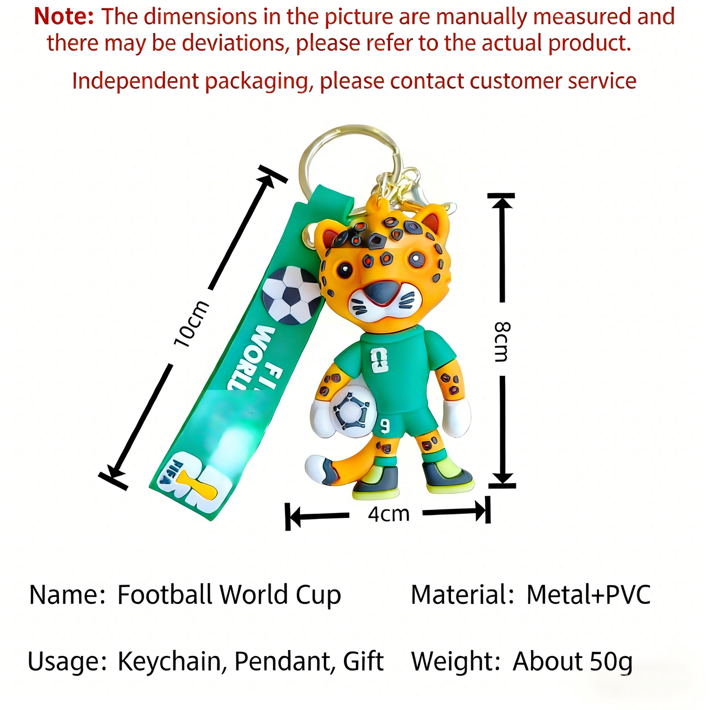 2026 World Cup Keychain Fan Merchandise Cartoon Mascot Pendant Car Ornament Small Gift Wholesale