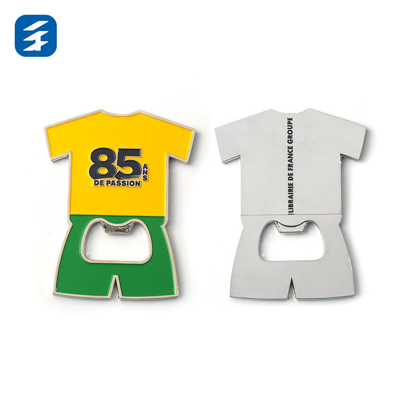 Metal Paint Bottle Opener Fridge Magnet Customization Cross-Border European Cup Jerseys Tourist Attractions Souvenirs Customization